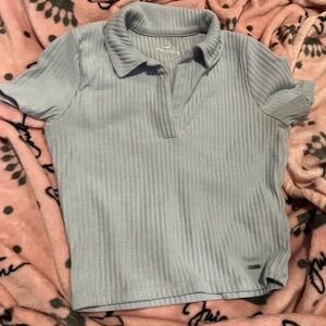 Hollister Baby Tee in Soft Blue